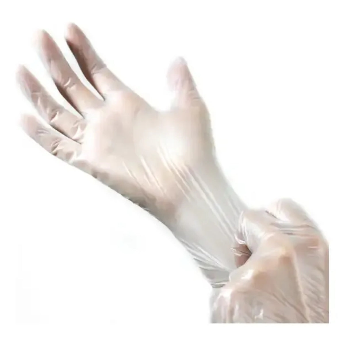 Guante de Vinyl Bajo en Polvo Transparente "L" 100 Piezas-5
