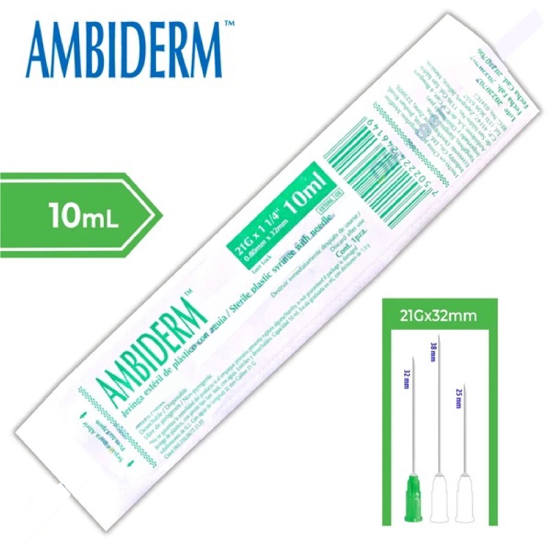 Jeringas Desechables Ambiderm con Aguja (3ml, 5ml y 10ml) 100 Piezas-9
