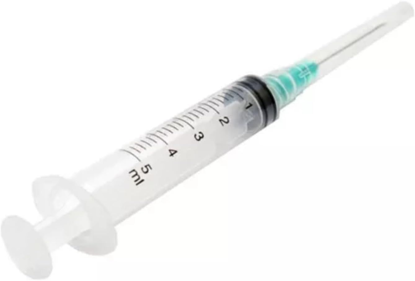 Jeringa de 3 mL Ambiderm con Aguja Desechable Estéril de Uso Médico Caja con 100/PZA