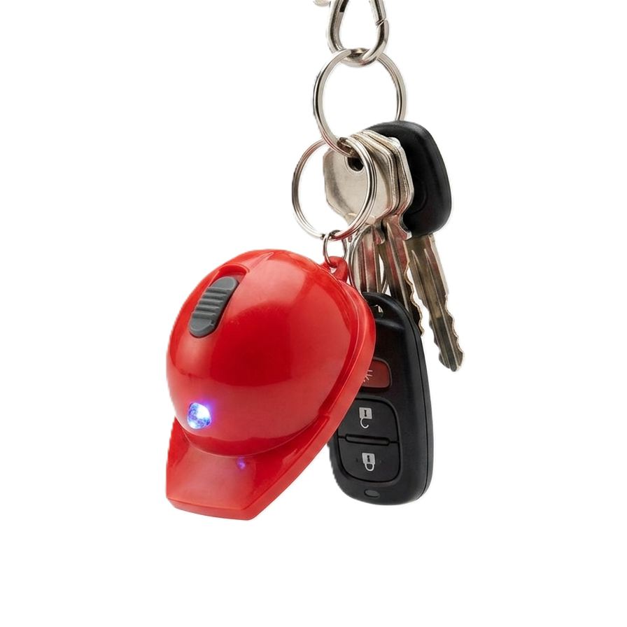 Llavero Casco de Seguridad CSCI 2-en-1: Linterna LED + Destapador