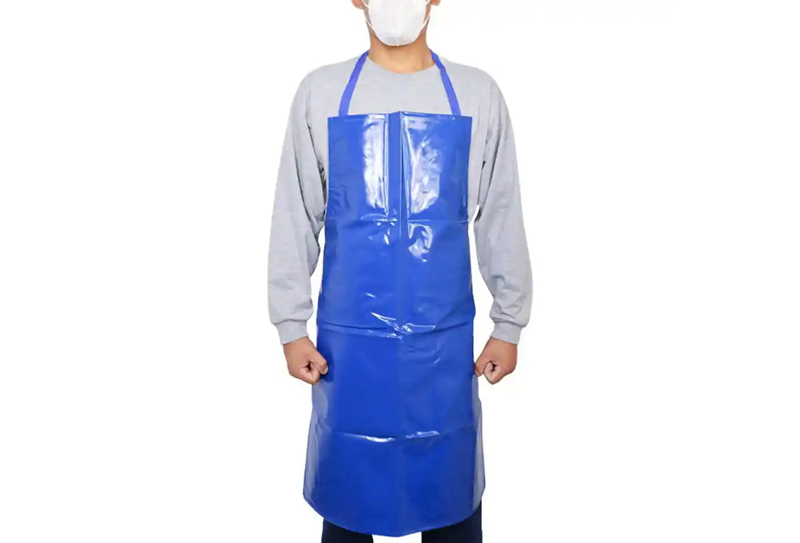 Mandil de PVC Azul Marino 60x90 cm Delantal Impermeable Industrial-1