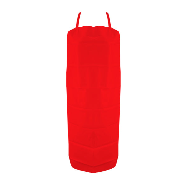 Mandil de PVC Rojo Delantal Impermeable Industrial para Limpieza, Cocina y Protección-3