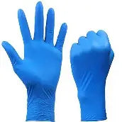Guante de Nitrilo Alto Riesgo Azul Hand Care Caja con 50 pares