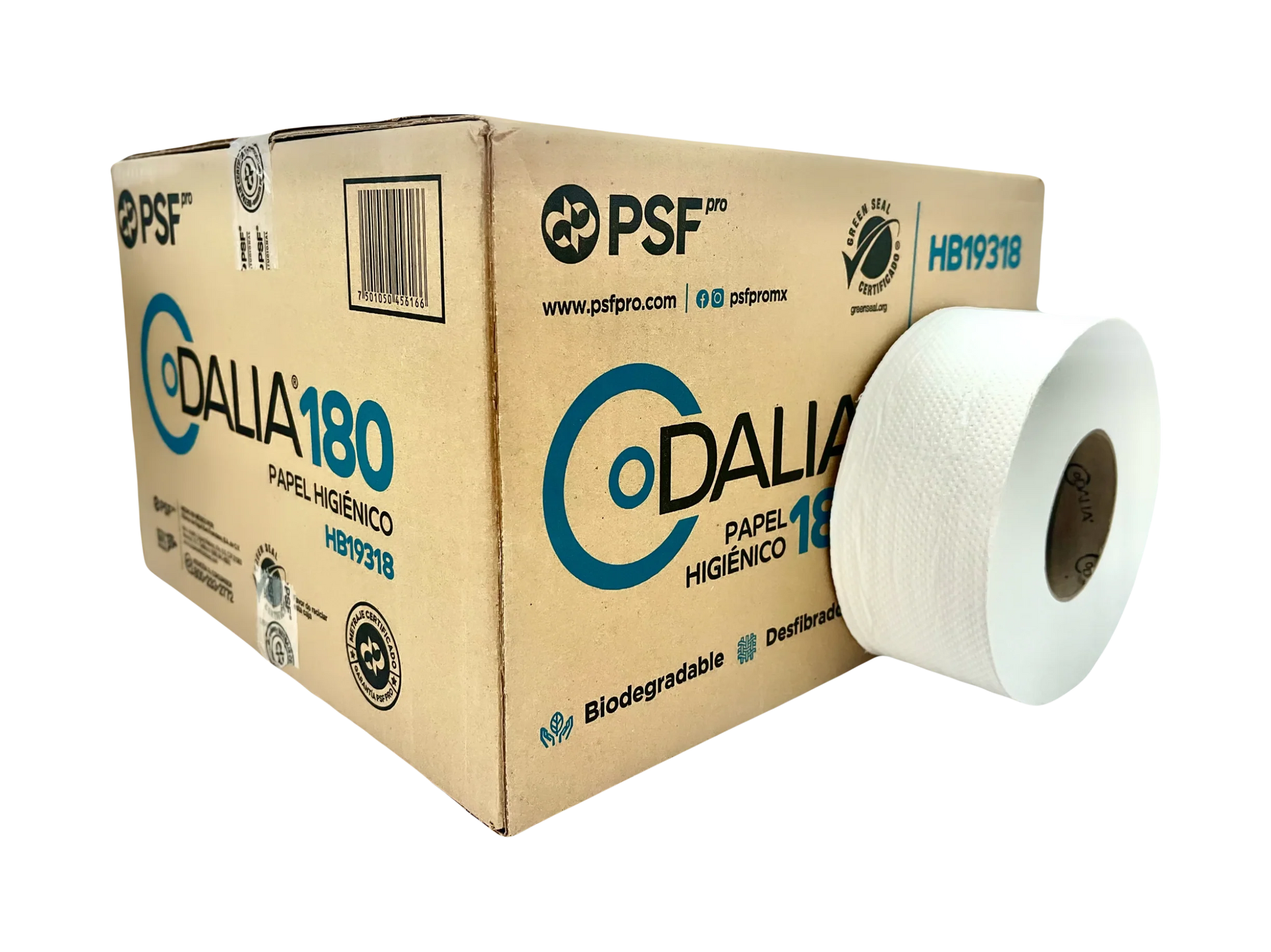 Papel Higiénico Dalia 12 Rollos de 180 m Suave y Rendidor Caja con 12 pza-4