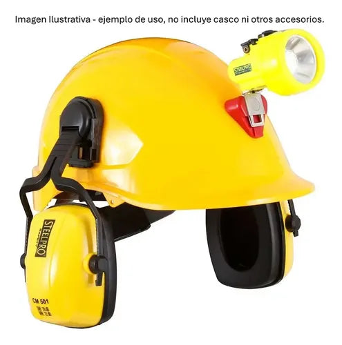 Protector Auditivo CM-501 Montable en Casco 23 dB Steel Pro Orejeras de Seguridad para Casco Pza