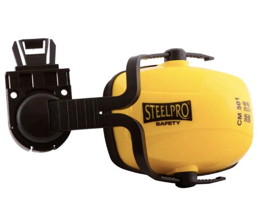 Protector Auditivo CM-501 Montable en Casco 23 dB Steel Pro Orejeras de Seguridad para Casco Pza-4