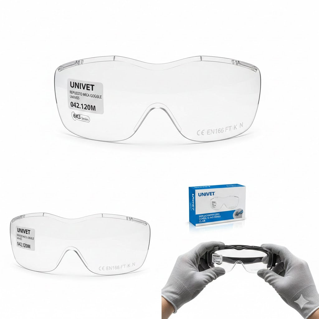 Repuesto Mica para Goggle Univet 042.120M Visión Clara y Protección-1