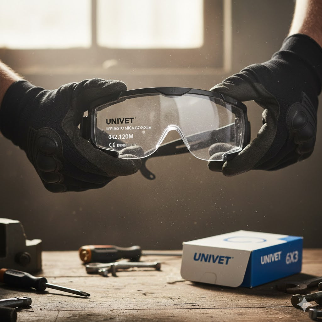 Repuesto Mica para Goggle Univet 042.120M Visión Clara y Protección-3