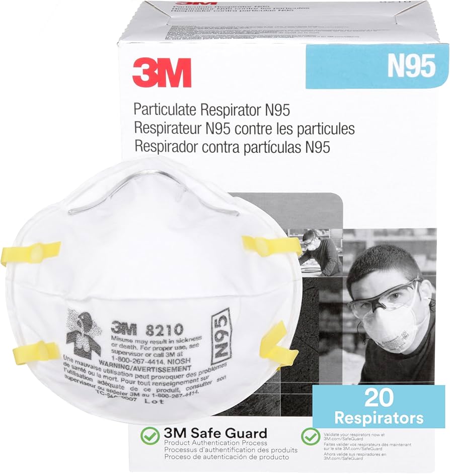 Respirador 3M 8210 N95 Caja con 20 Piezas-1