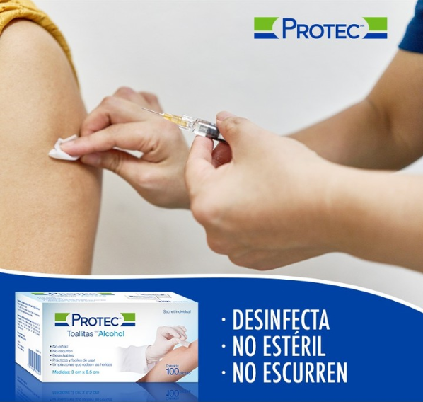 Toallitas con Alcohol Protec 100 Piezas-5