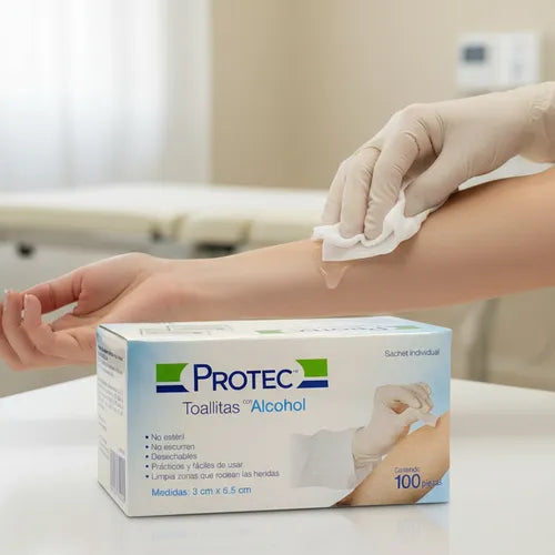 Toallitas con Alcohol Protec 100 Piezas-4