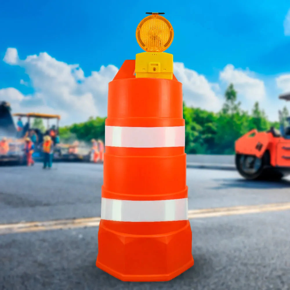 Trafitambo Naranja con 2 Reflejantes Seguridad Vial y Obras-3