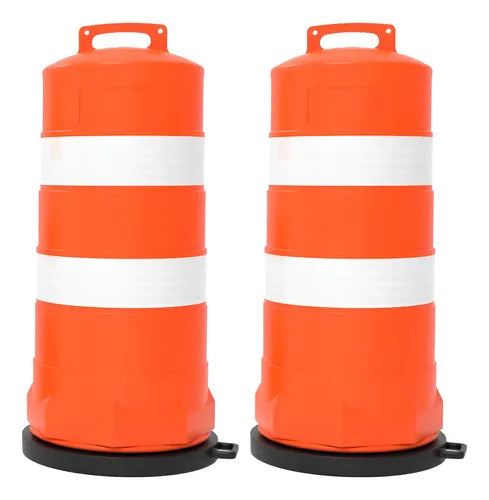 Trafitambo Naranja con 2 Reflejantes Seguridad Vial y Obras-4