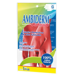 Guante Satinado Rojo Ambiderm Par-4