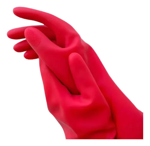 Guante Satinado Rojo Ambiderm Par-2