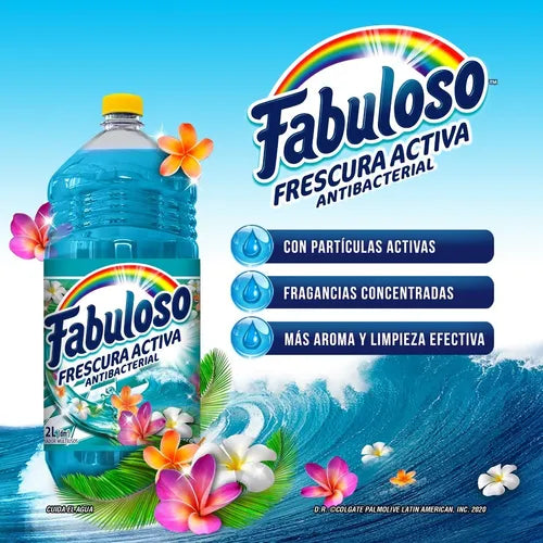Fabuloso Brisa de Mar 2 Litros Limpiador Multiusos Aromatizante para Hogar e Industria-2