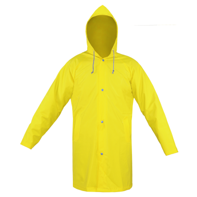 Gabardina Impermeable Larga DD-1220 Protección contra Lluvia Industrial con Capucha