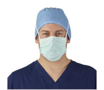 Cubreboca con Amarres QX Azul 48100 Kimberly-Clark Mascarilla Quirúrgica Desechable de Alta Protección-1